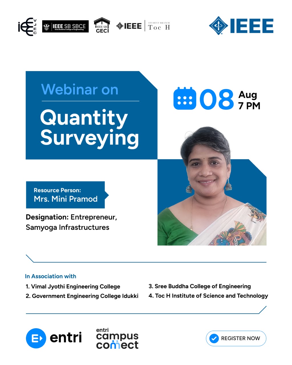Quantity Surveying Webinar Poster